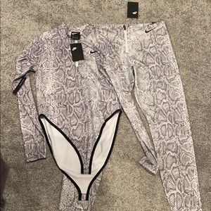 Nike Snakeskin Bodysuit and Legging